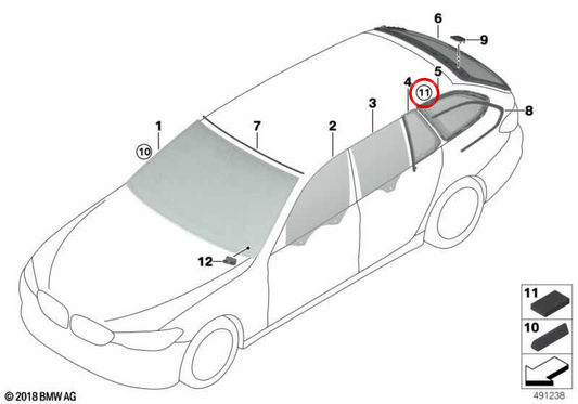 Cinta de velcro OEM 51377167039 para BMW E92, G31, F15, F85, F16, F86, F60. Original BMW.