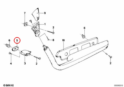 Roseta evelolecedora OEM 51411813557 per BMW E23, E24. BMW originale.