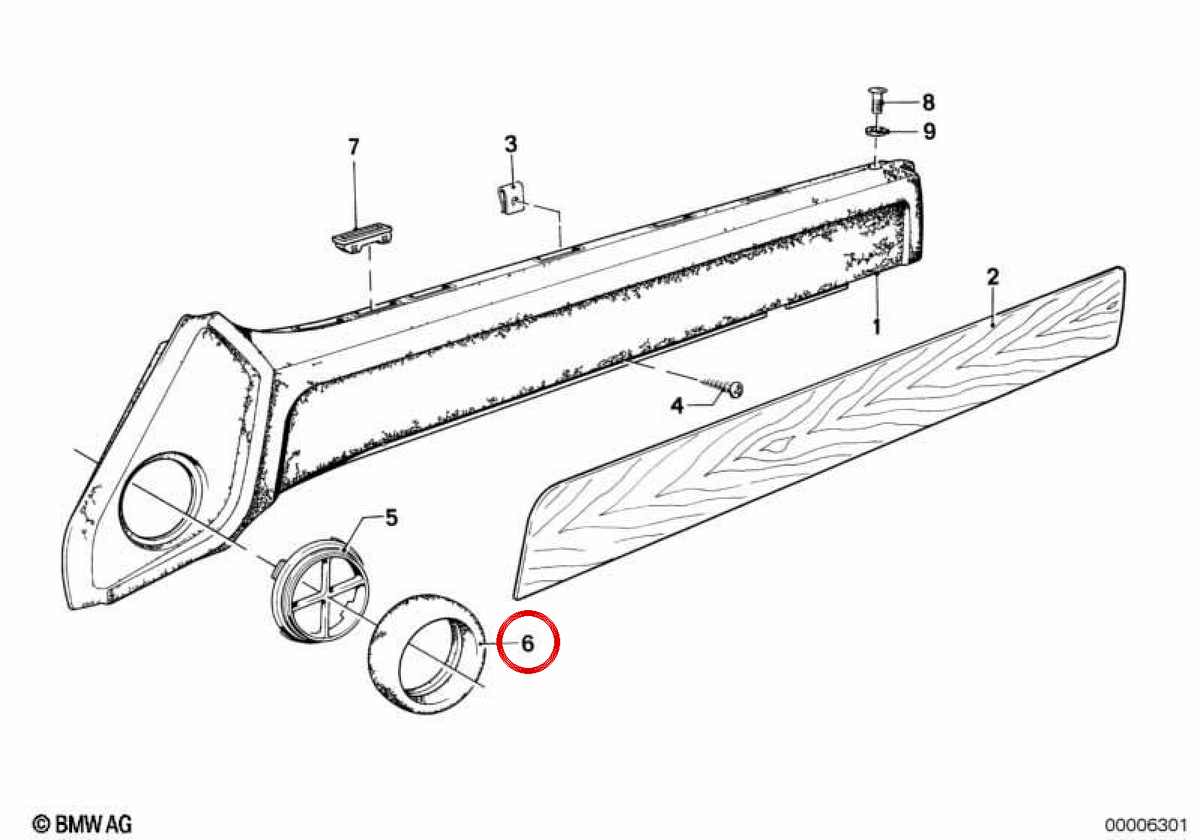 Junta OEM 51411852743 para BMW E23, E32. BMW genuíno.