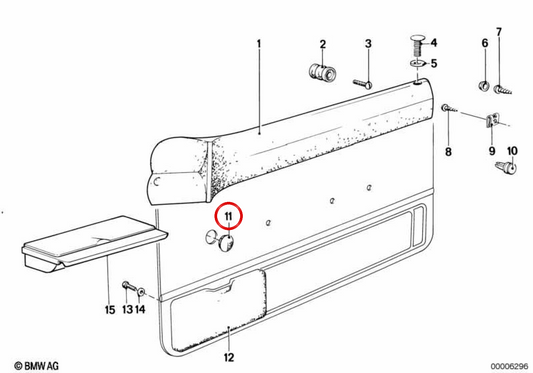 Verschlusskappe OEM 51411875392 für BMW 3er E30, 5er E28, 6er E24 und 7er E23. Original BMW