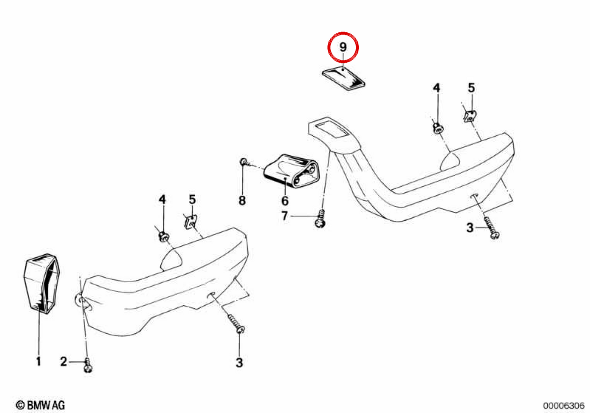Embellecedor salpicadero OEM 51411883880 para BMW E21. Original BMW.