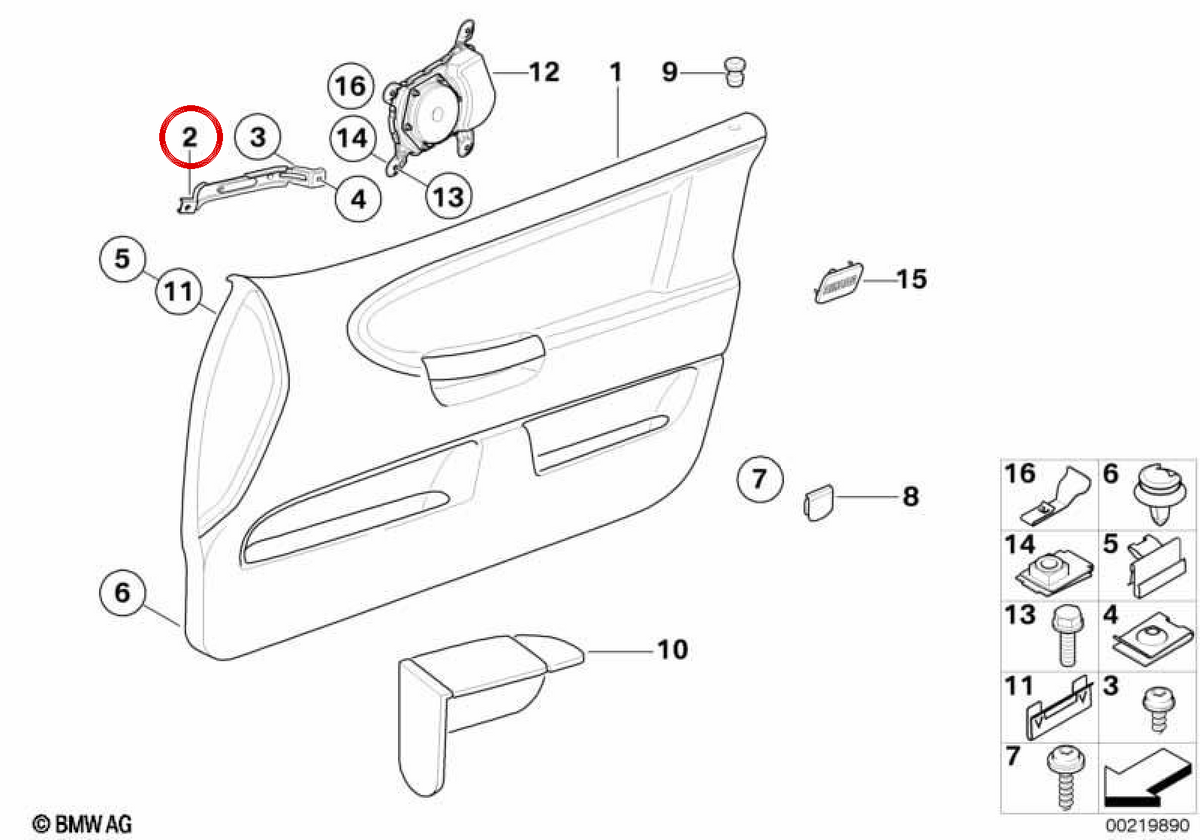 Supporto a destra OEM 51411960574 per BMW E36. BMW originale.