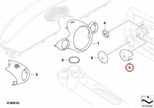 OEM 51412753694 Right Chrome Speaker For Mini R56, R55, R57, R58, R59 ... and more. Original Mini.