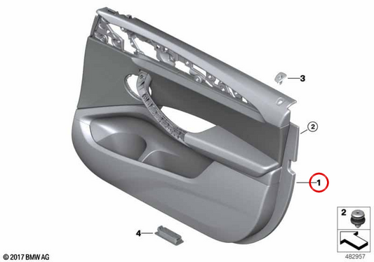 OEM 51415A208B7 Linksvordertür für BMW G01, G02. Original BMW.