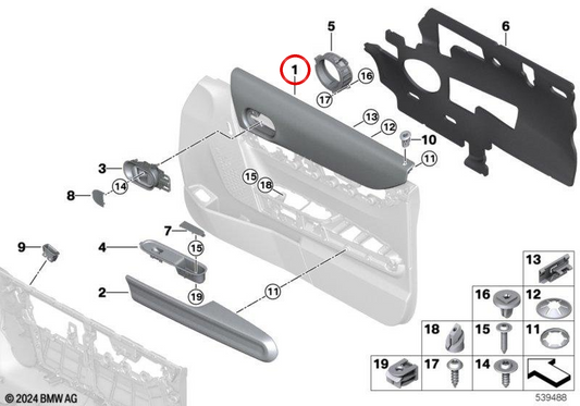 Right front sill OEM 51415A75862 for MINI F66, F67. Original MINI.
