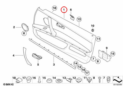 OEM 51417219049 left door panel for BMW E92, E93. Original BMW.