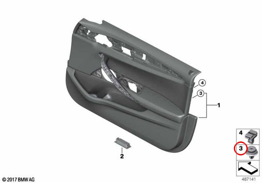 Clip di fissaggio OEM 51417325082 per BMW G20, G80 M3, F90 M5, G30, G31, G32, X5, X6, X7, Z4... e altro ancora. BMW originale.