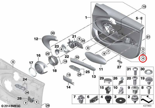 Parada limitadora OEM 51417326324 para MINI F56, F55, F57, Countryman U25... e muito mais. MINI originais.
