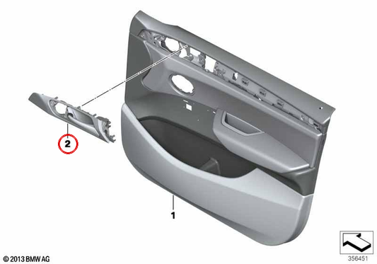 Linke Haustürschütze OEM 51417359145 für BMW X3 F25, X4 F26. Original BMW.