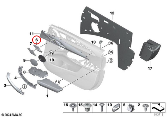 Izquierdo OMBUCTION OEM 51417410293 für BMW G01, G02. Original BMW.