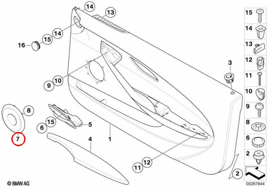 ENSEIGNEMENT DU REGER OEM 51418045690 pour BMW E63, E64. BMW d'origine.