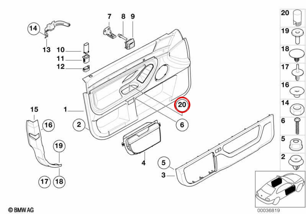 Plug OEM 51418202898 per BMW E38. BMW originale.
