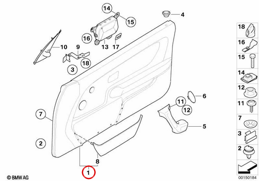 ONTER INTERIOR PANEL OEM 51418220165 for BMW E36. Original BMW.