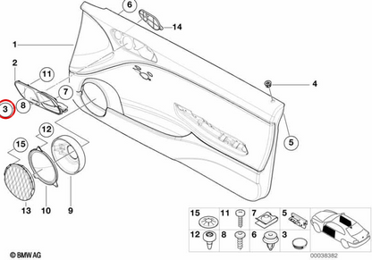 Schwarzer OEM-Stecker 51418223097 für BMW E46, E63 LCI, E64, E64 LCI. Original BMW.