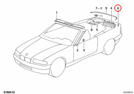 Clip de rondelle d'étanchéité OEM 51418224781 pour BMW E88, F45, E36, E46, E90, F32, F82, E60, F07, E63, E64, F06, G14, F91, G15, F92, G16, F93, X1, X3, X4, X5, X6 et MINI R50, R53, R52... et plus encore. BMW et MINI d'origine.