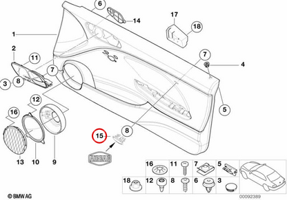 Embellecedor salpicadero OEM 51418253158 para BMW E46. Original BMW.