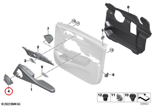 ENSEIGNEMENT DROIT OEM 51425A32B8 pour BMW G09. BMW d'origine.