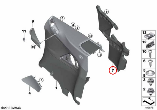 Porta a sinistra OEM 51426996291 per BMW F91, G14. BMW originale.