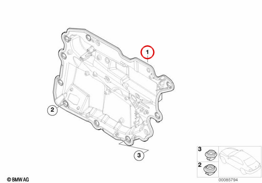 Support de porte arrière droite OEM 51427181062 pour BMW E65. BMW d'origine.