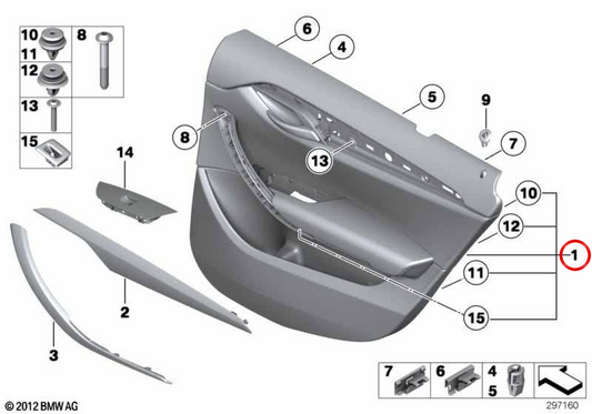Pannello di presa posteriore destro OEM 51427327266 per BMW E84. BMW originale.