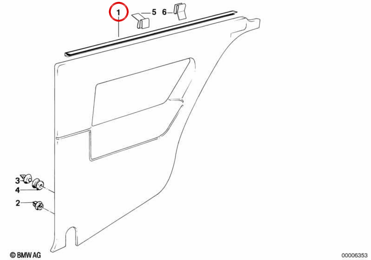 Embels Embels OEM 51431922209 per BMW E30. BMW originale.