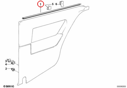 Embels Embels OEM 51431922209 per BMW E30. BMW originale.