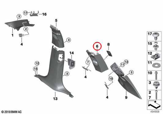 PILA C ETTRICO OEM 51435A0DAF6 per BMW G07. BMW originale.