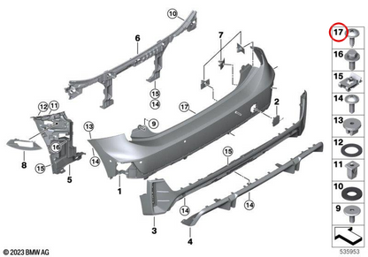 OEM 51435A737D0 Vis de fixation pour Mini J01 Cooper E, J01 JCW E, J05 Aceman E ... et plus. Mini d'origine.