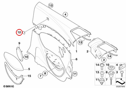 OEM 51436953111 Linkswindabweiser für BMW E64. Original BMW.