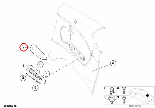 Prend en charge l'OEM arrière gauche 51437054859 pour BMW E46. BMW d'origine.
