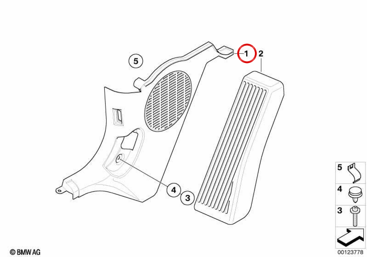 OEM 51437055545 left front side panel for BMW E85, E86. Original BMW.