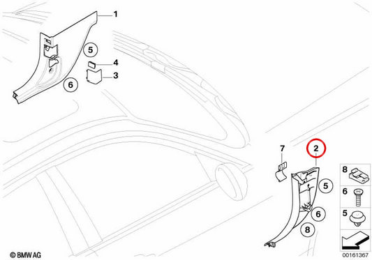 OEM 51437129817 Panneau latéral avant gauche pour BMW E90, E91, E92, E93. BMW d'origine.