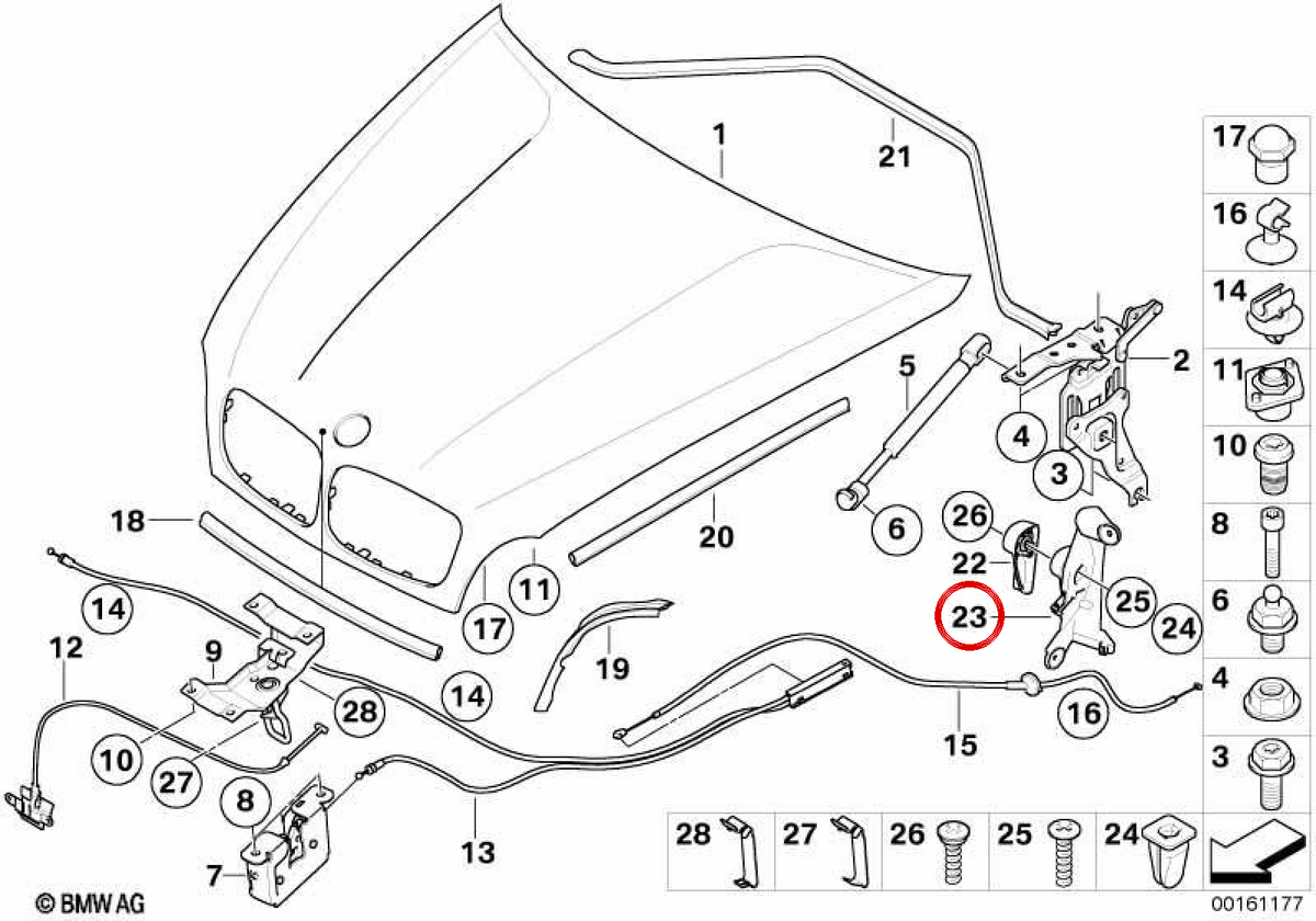OEM 51437148522 clamping support for BMW E70, E71. Original BMW.