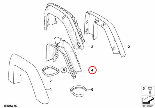 Supporto a destra OEM 51438035370 per BMW E85 (Z4). BMW originale.
