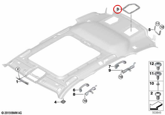 Gracher Sheep Hifi OEM 51438096489 per BMW G21, G80, G81. BMW originale.