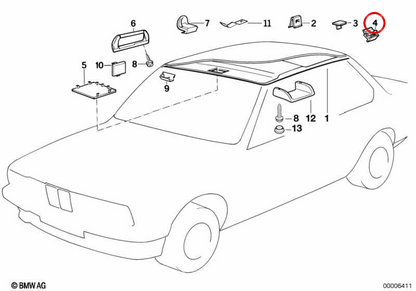 Clip OEM 51441938868 pour BMW Série 5 E34, Série 7 E32, Série 8 E31... et plus encore. Véritable BMW.