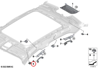 Embeltes del microfono OEM 51445A1D4E4 per BMW G70. BMW originale.