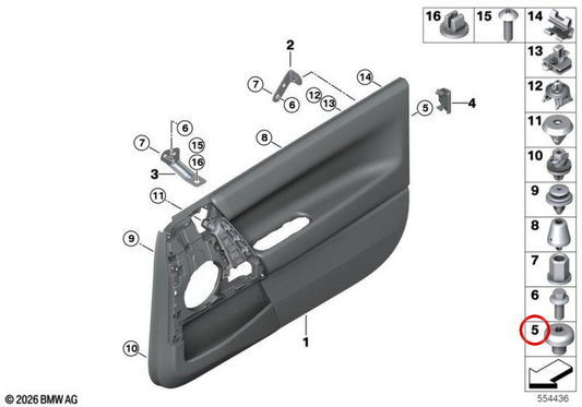 Parafuso de cabeça plana OEM 51445A737D2 para MINI Cooper J01, Aceman J05... e muito mais. MINI originais.