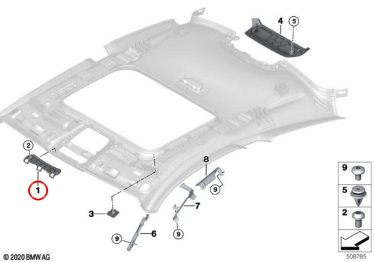 Die Abdeckung für das Rückfahrlosengehäuse OEM 51446993521 für BMW G22, G82. Original BMW.
