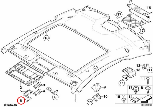 OEM de l'embelliage avant 51447073694 pour BMW E63, E64. BMW d'origine.