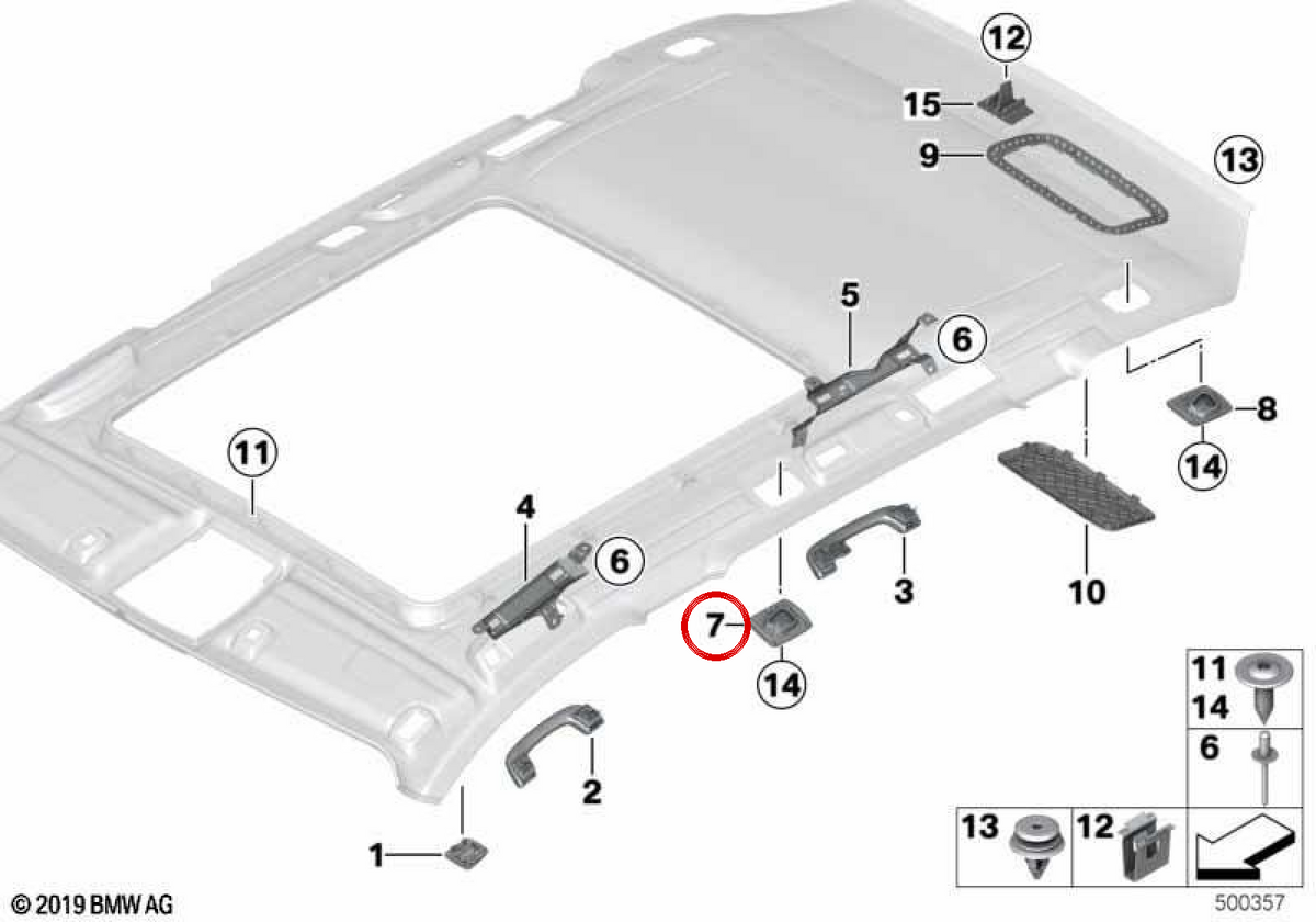 OM Front Separator Network OEM 51447273785 per BMW F31. BMW originale.