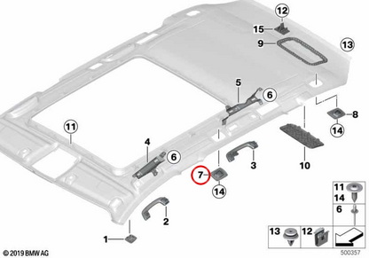 OM Front Separator Network OEM 51447273785 per BMW F31. BMW originale.