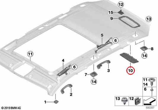 OEM 5144731212133 Sheeet Share GRUCK per BMW F31. BMW originale.
