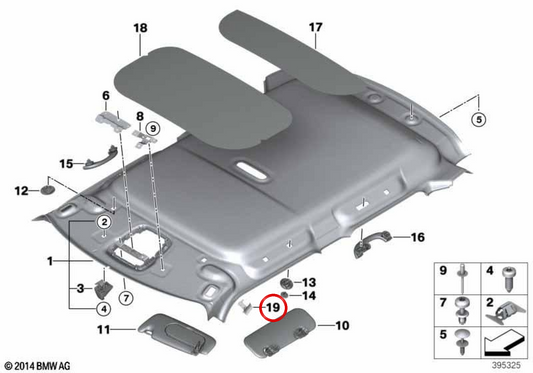 Chassis-Verformungsblech Innenhimmel links OEM 51447388533 für MINI F55, F55 LCI, F65. Original MINI.