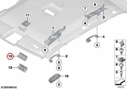 Couverture aveugle OEM 51447838628 pour BMW E91, E90, E84. BMW d'origine.