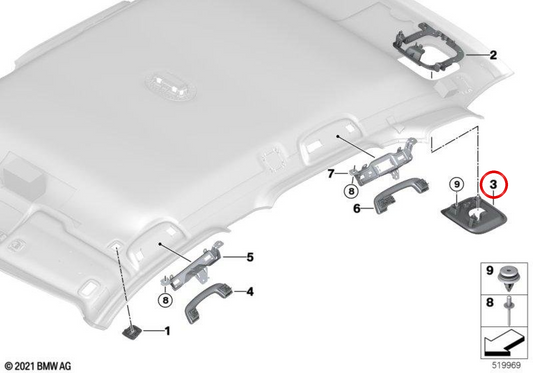 Embels Embels Central Rear belt OEM 51447911109 for BMW U06. Original BMW.