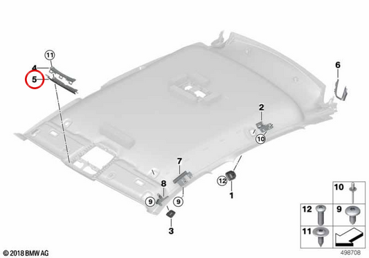 Cubierta de cámara OEM 51447936775 para BMW G01, G02. Original BMW.
