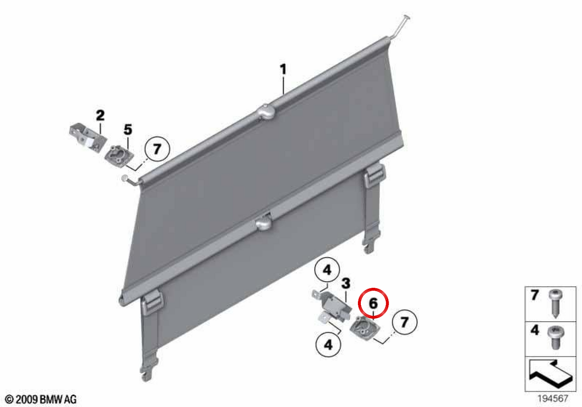 OM 51447995 left separator network cover for BMW E84. Original BMW.