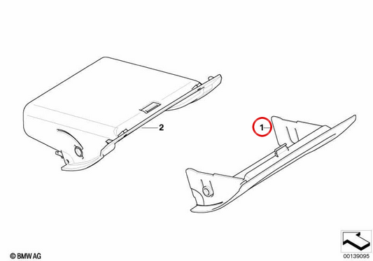 OEM 51457029242 Bac de portage pour BMW E46. BMW d'origine.