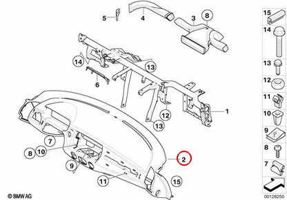 OEM 51457055796 Instrumentenbox für BMW E85, E86. Original BMW.